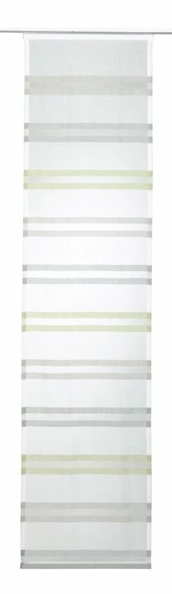 Elbersdrucke Flächenvorhang Kiruna 60x245 Streifen Weiß Grün
