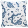 BARBARA Home Collection Kissenbezug Drache Weiß Blau