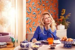 BARBARA Home Tapete China Drachen Orange Blau 527957 -Orex Verkäufe Barbara Schoeneberger Tapete China Drachen orang 7