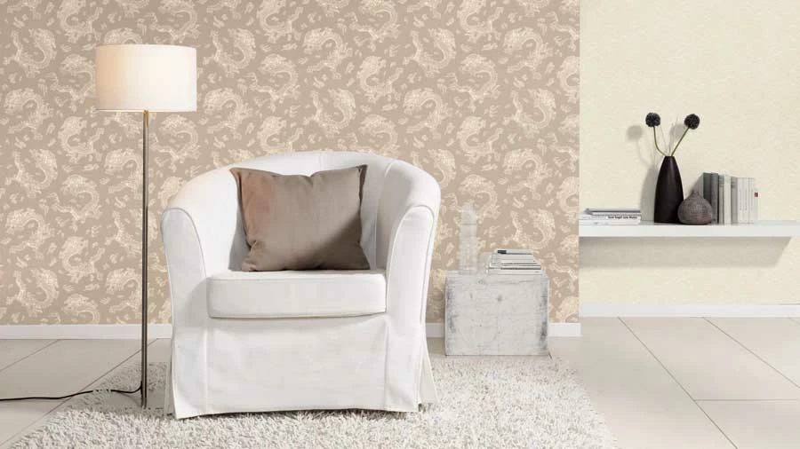 BARBARA Home Tapete China Drachen Taupe Weiß 527933 5 BARBARA Home Tapete China Drachen Taupe Weiß 527933 – Bild 3