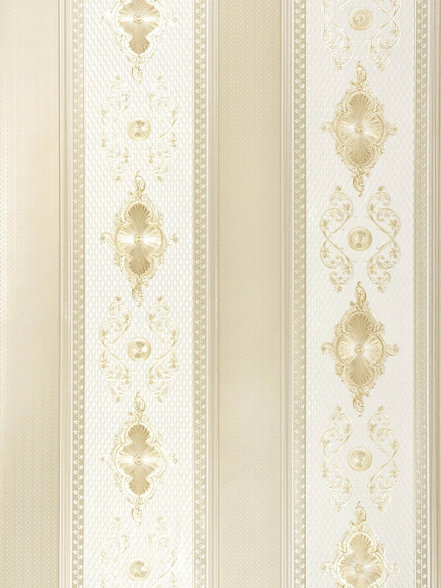 Tapete Satin Barock Gestreift Glanz Hermitage Creme 6830-69 4 Tapete Satin Barock Gestreift Glanz Hermitage Creme 6830-69 – Bild 2