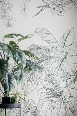Fototapete Floral Dschungel Weiß Schwarz 32751 7 Fototapete Floral Dschungel Weiß Schwarz 32751 -Orex Verkäufe Fototapete Floral Dschungel weiss schwarz 32751 63208556 1