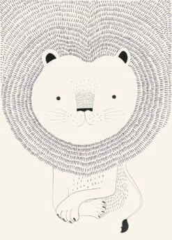 Fototapete Kinder Rasch Löwe Zeichnung Rosa 842272