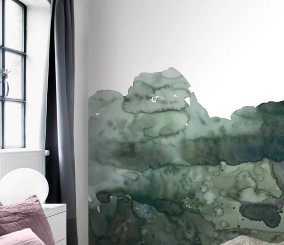 Fototapete Rasch Leo La Douce Aquarell Weiß Grün 100495 3 Fototapete Rasch Leo La Douce Aquarell Weiß Grün 100495