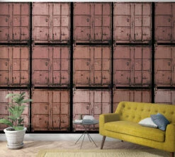 Fototapete Vlies Container Schiff Metall Rot-braun 47216