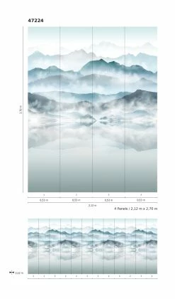 Fototapete Vlies Landschaft Berge Nebel Blau Weiß 47224 7 Fototapete Vlies Landschaft Berge Nebel Blau Weiß 47224 -Orex Verkäufe Fototapete Vlies Landschaft Berge Nebel blau weiss 47224 63210675 2