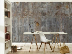 Rasch Fototapete Vlies 940916 Metall Platten Blau Braun