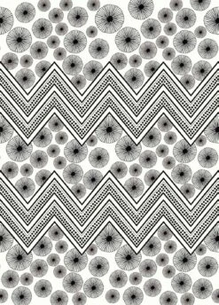 Fototapete Zick-Zack Muster Schwarz Weiß Onszelf 532043 -Orex Verkäufe Fototapete Zick Zack Muster schwarz weiss Onszelf 532043 189600