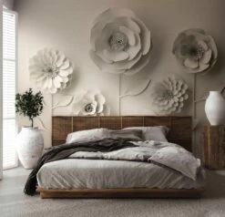 Fototapeten 3D Floral Blumen Grau Vlies 38293-1