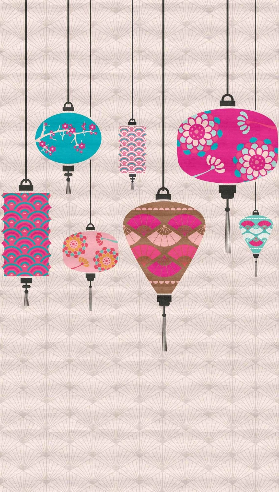 Fototapeten Lampions Japan Rosa Rot Braun Vlies 38248-1 4 Fototapeten Lampions Japan Rosa Rot Braun Vlies 38248-1 – Bild 2