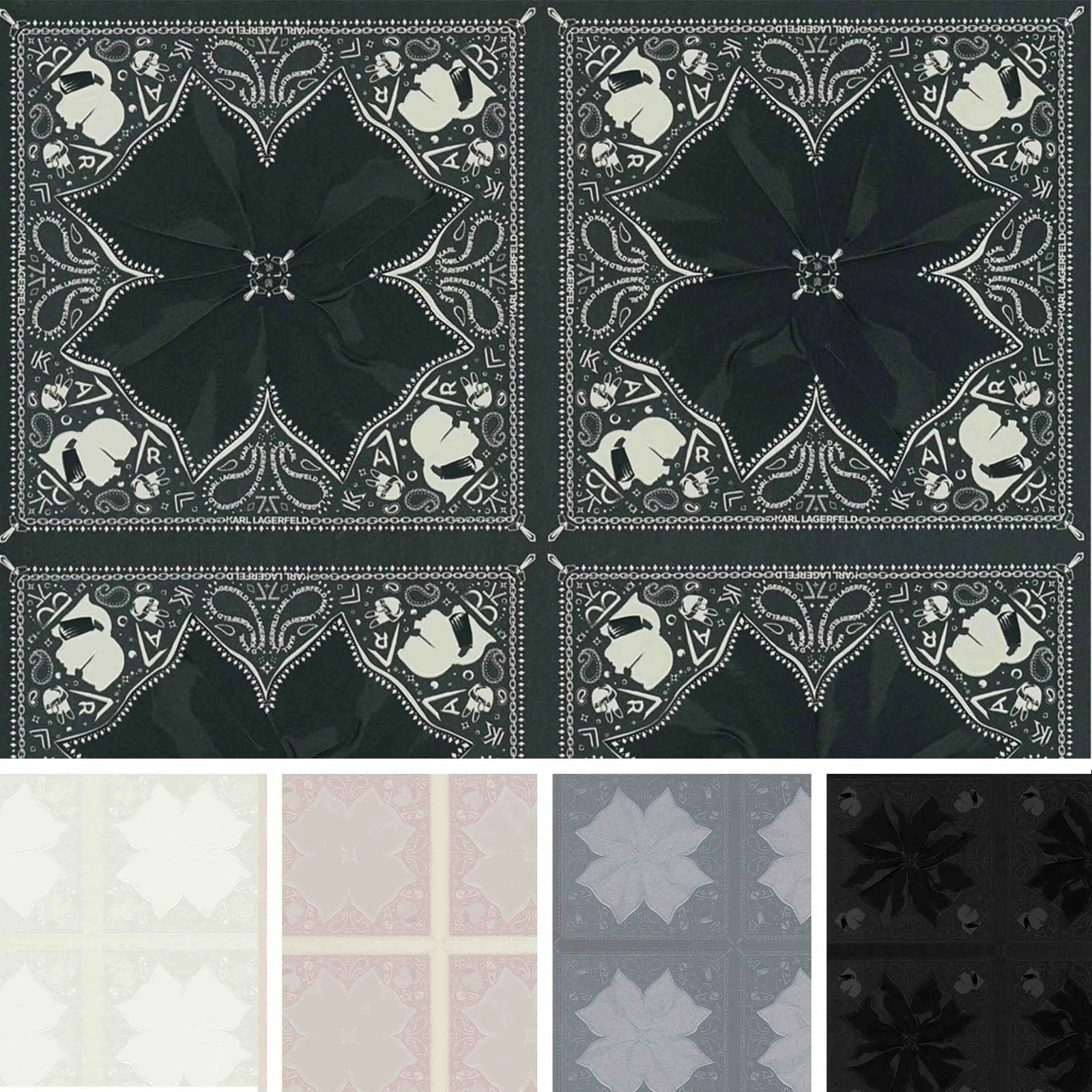 Karl Lagerfeld Designer Vliestapete Quadrat Blume 3 Karl Lagerfeld Designer Vliestapete Quadrat Blume