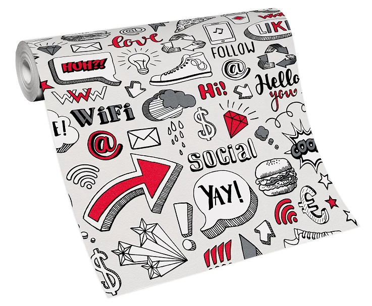 Kindertapete Sweet And Cool Grafik Komik Grau 10163-10 5 Kindertapete Sweet And Cool Grafik Komik Grau 10163-10 – Bild 3