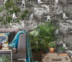 Kindertapete Sweet And Cool Skater Grau 10141-34 10 Kindertapete Sweet And Cool Skater Grau 10141-34 -Orex Verkäufe Kindertapete Sweet and Cool Skater Leichter Glitzer 63213855 7