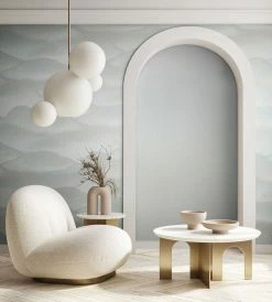 Marburg Vliestapete Grau Weiß Hügel 34017 Habitat