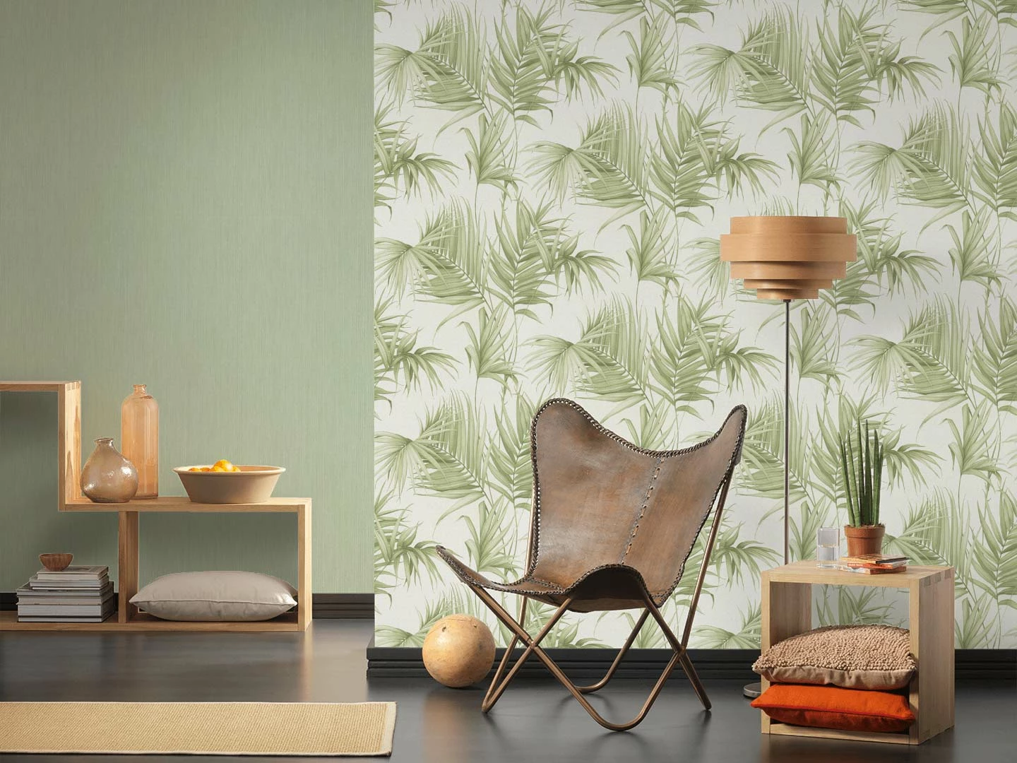 Michalsky Tapete Vlies Gestreift Textil Hell-grün 36499-7 5 Michalsky Tapete Vlies Gestreift Textil Hell-grün 36499-7 – Bild 3