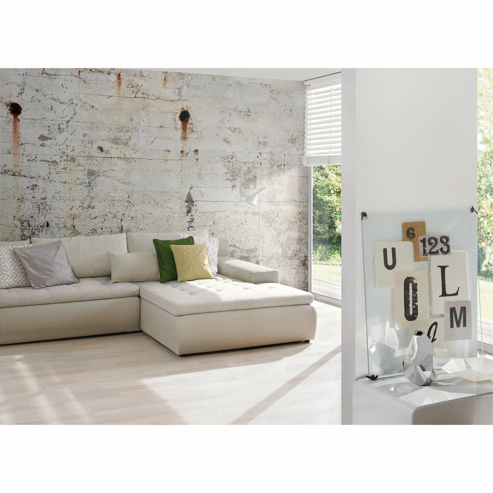 Premium Fototapete Vlies Stein Beton-Wand Rost Grau 4 Premium Fototapete Vlies Stein Beton-Wand Rost Grau – Bild 2