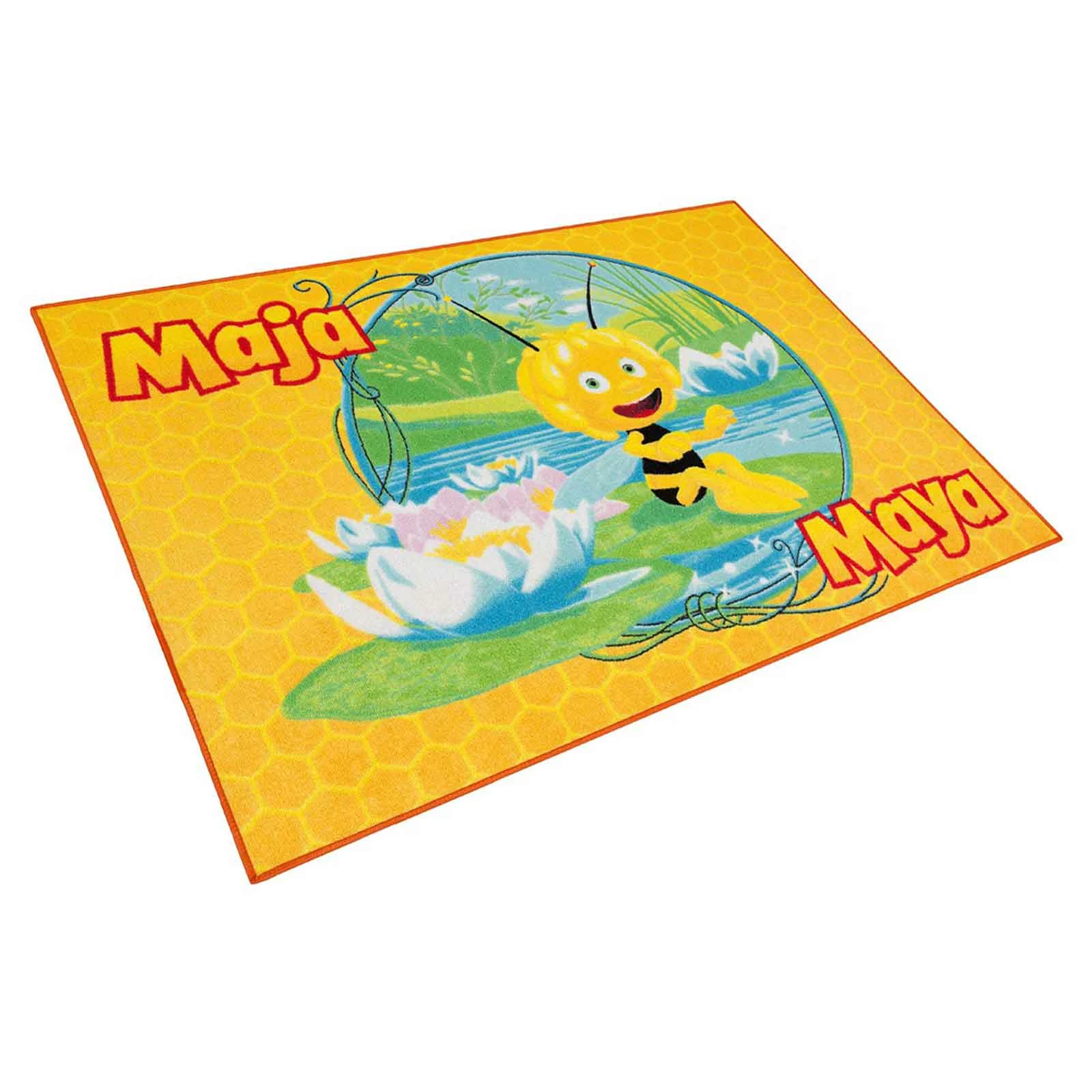 Spielteppich Biene Maja Kinder 95x133 Cm Gelb Grün 4 Spielteppich Biene Maja Kinder 95x133 Cm Gelb Grün – Bild 2