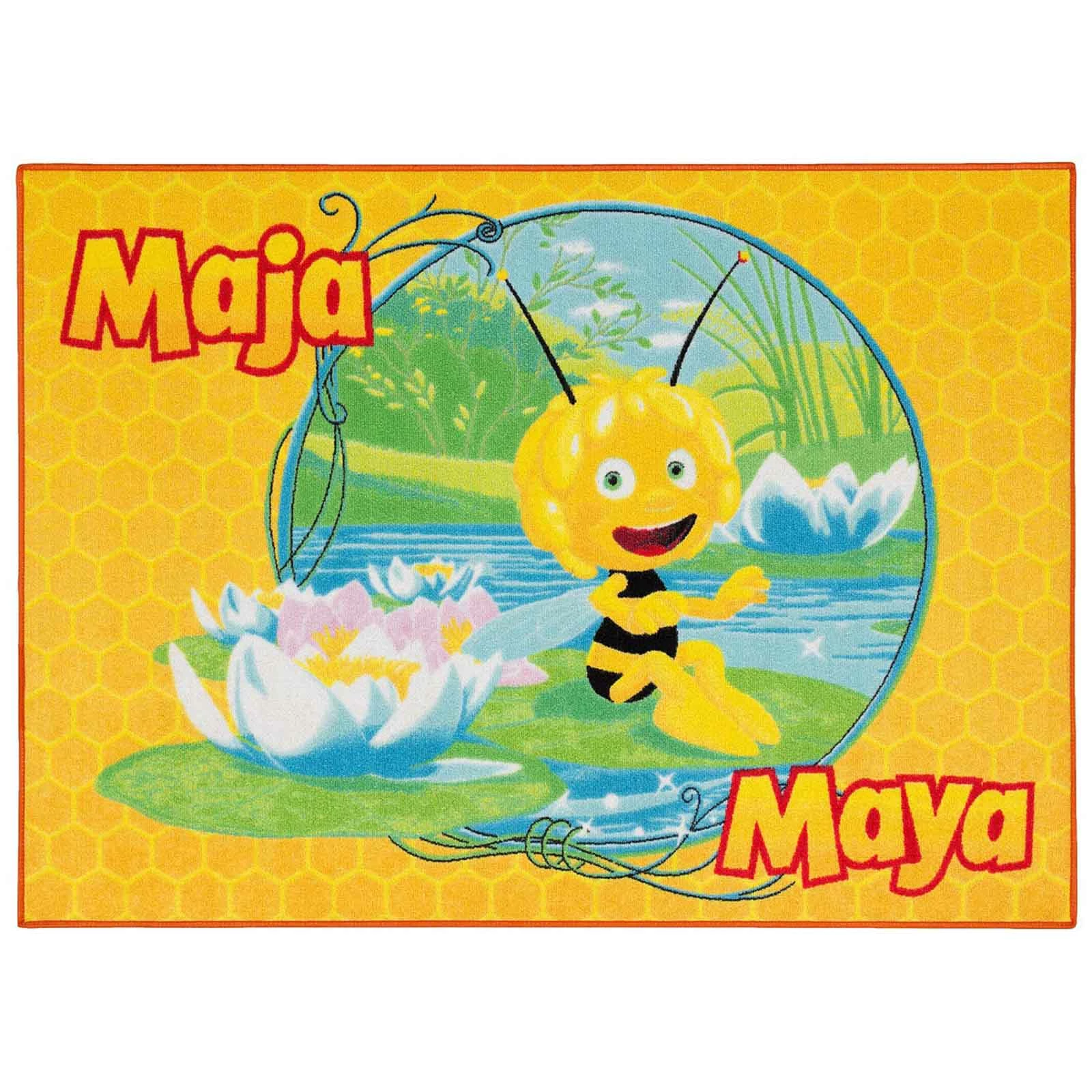 Spielteppich Biene Maja Kinder 95x133 Cm Gelb Grün 3 Spielteppich Biene Maja Kinder 95x133 Cm Gelb Grün