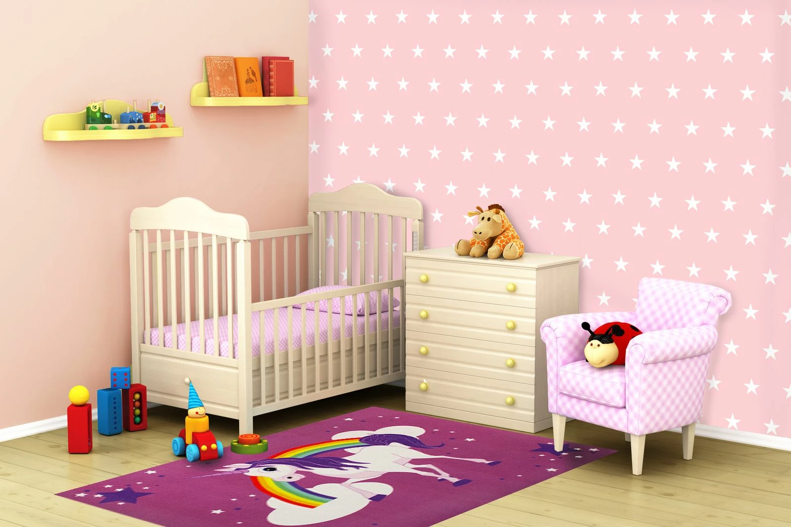 Kinderteppich Einhorn WASCHBAR Rutschhemmend 95x133cm 9 Kinderteppich Einhorn WASCHBAR Rutschhemmend 95x133cm – Bild 7