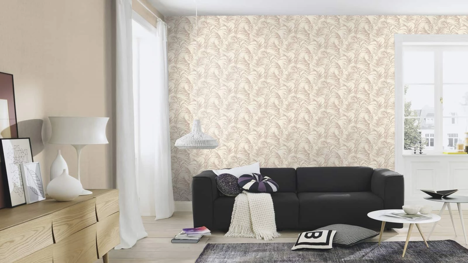 Tapete Barbara Home Collection Floral Blätter Weiß-Taupe 4 Tapete Barbara Home Collection Floral Blätter Weiß-Taupe – Bild 2