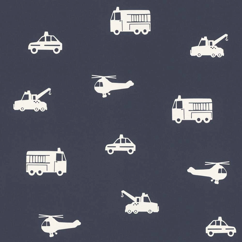 Vliestapete Kinder Autos Hubschrauber Blau Weiß 138916 3 Vliestapete Kinder Autos Hubschrauber Blau Weiß 138916