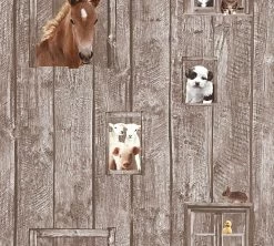 Tapete Kinder Pferd Hund Schaf Braun Beige 35842-2