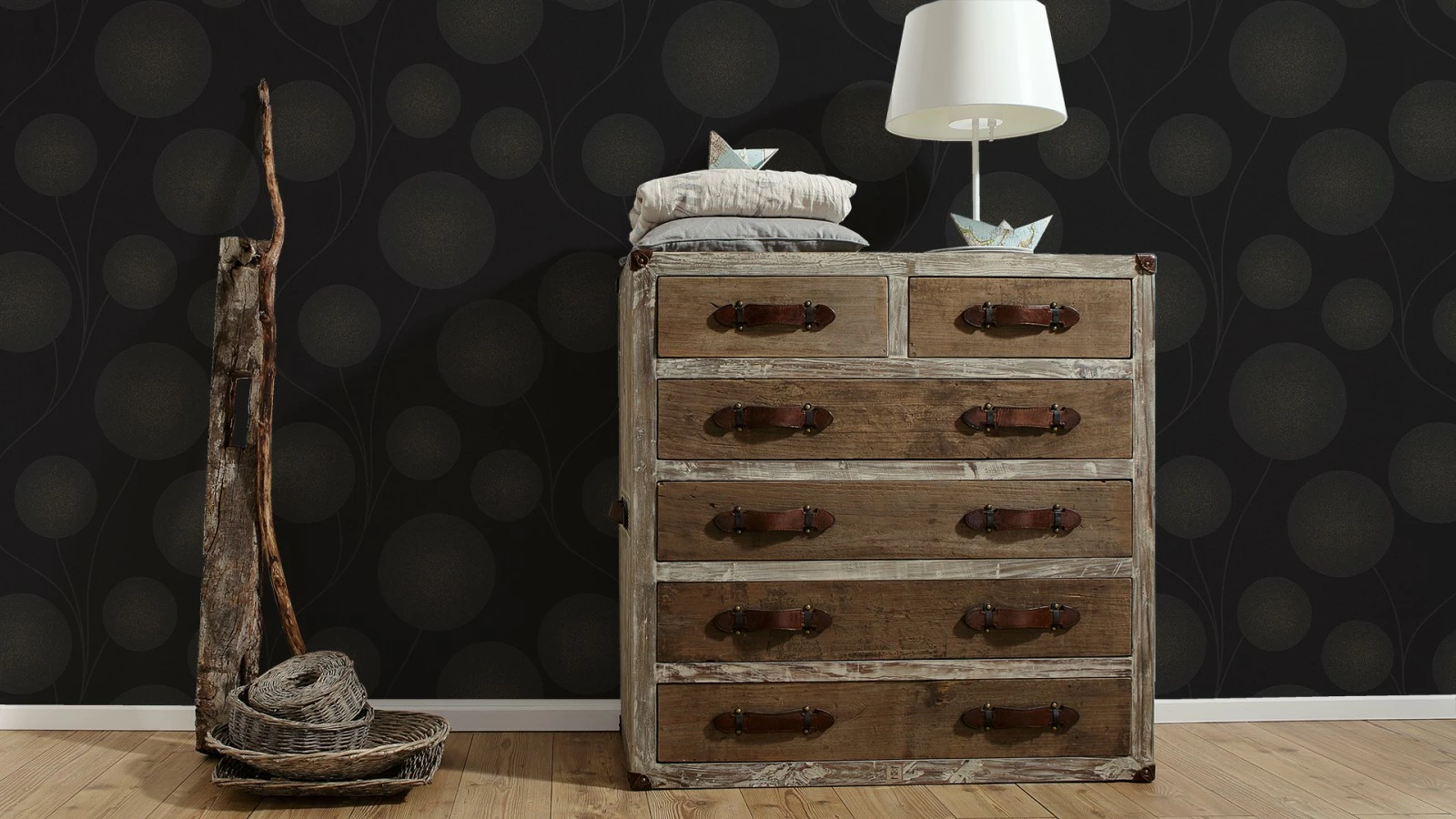 Tapete Kreise Schwarz Grau AS Creation 30547-3 4 Tapete Kreise Schwarz Grau AS Creation 30547-3 – Bild 2