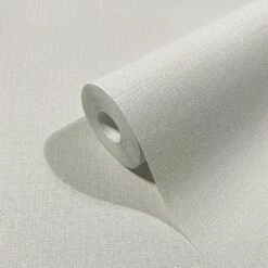 Papis Loveday Tapete 86748 Textil Optik Uni Weiß