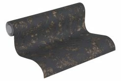 Tapete Vlies 37413-2 Barock-Design Schwarz Gold