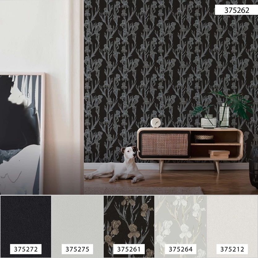 Tapete Vlies 37526-2 Floral Schwarz Grau 9 Tapete Vlies 37526-2 Floral Schwarz Grau – Bild 7