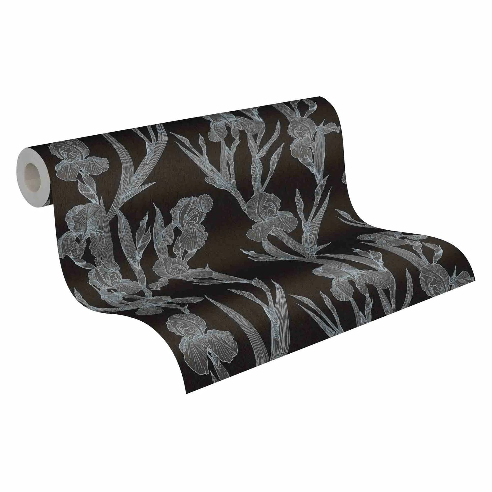 Tapete Vlies 37526-2 Floral Schwarz Grau 3 Tapete Vlies 37526-2 Floral Schwarz Grau