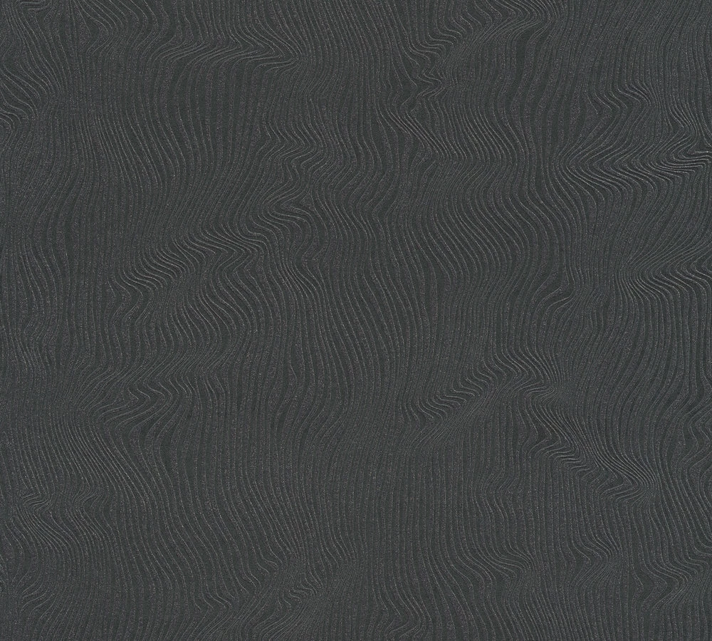 Tapete Vlies 3D Grafik Wellen Schwarz Metallic 37761-4 4 Tapete Vlies 3D Grafik Wellen Schwarz Metallic 37761-4 – Bild 2