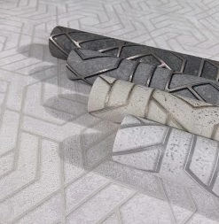 Tapete Vlies 3D Labyrinth Metallic Weiss Grau 32606 -Orex Verkäufe Tapete Vlies 3D Labyrinth Metallic weiss grau 32606 63206208