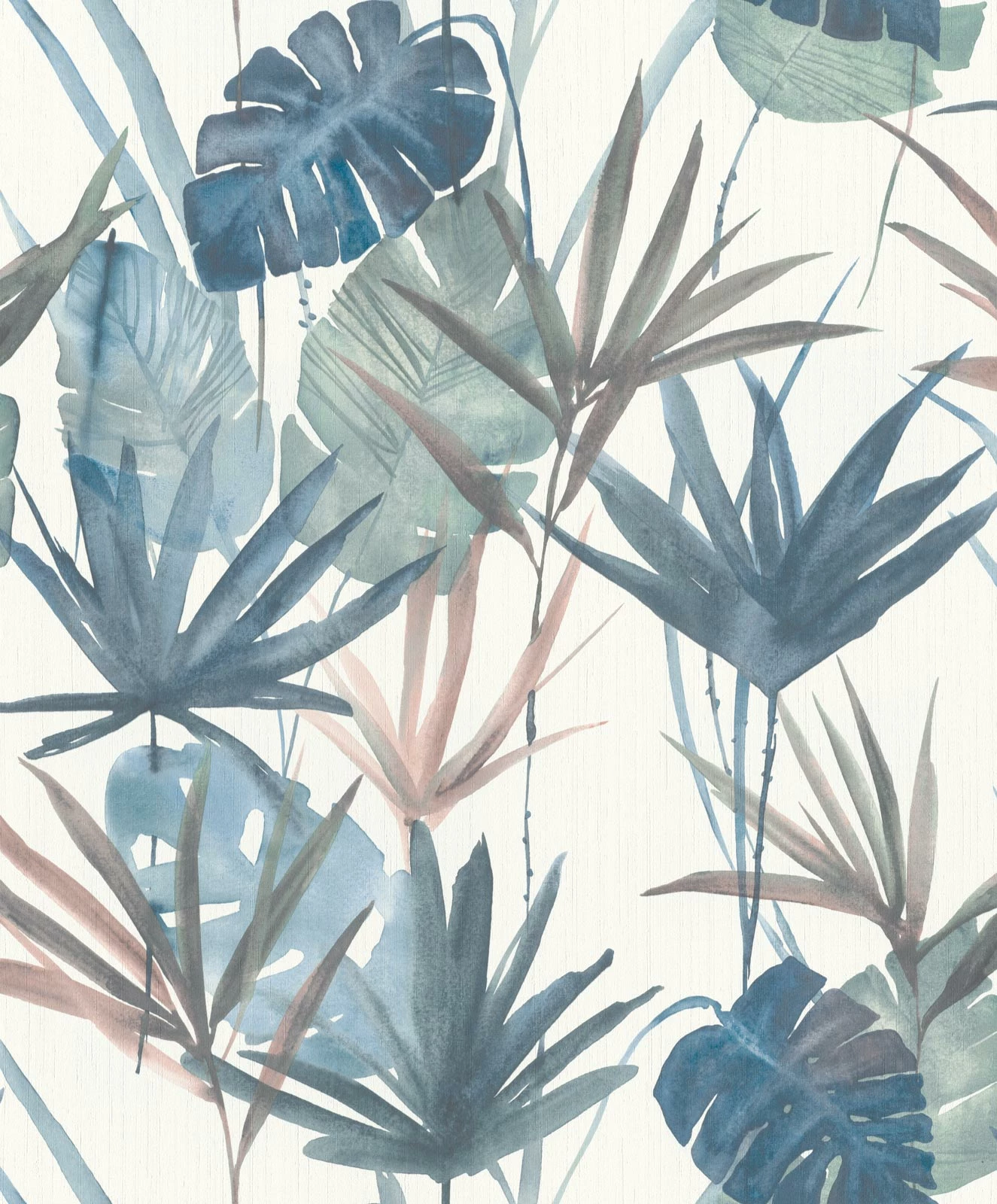 Barbara Home Vliestapete Blätter Weiß Blau Grün 536423 4 Barbara Home Vliestapete Blätter Weiß Blau Grün 536423 – Bild 2