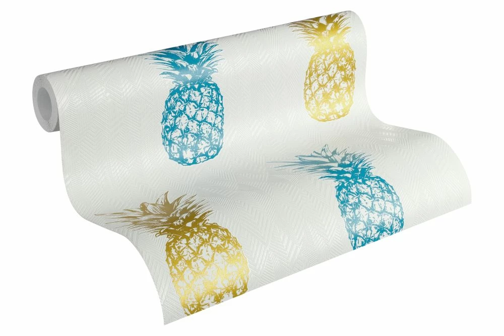 Vliestapete Tropen Pyramiden Blau Gold Glanz 35997-2 4 Vliestapete Tropen Pyramiden Blau Gold Glanz 35997-2 – Bild 2