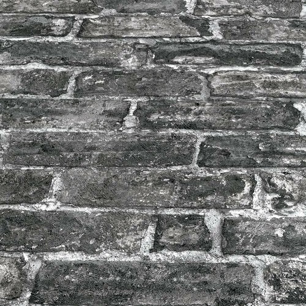 Tapete Vlies Backstein Wand Schwarz Grau 6318-15 4 Tapete Vlies Backstein Wand Schwarz Grau 6318-15 – Bild 2