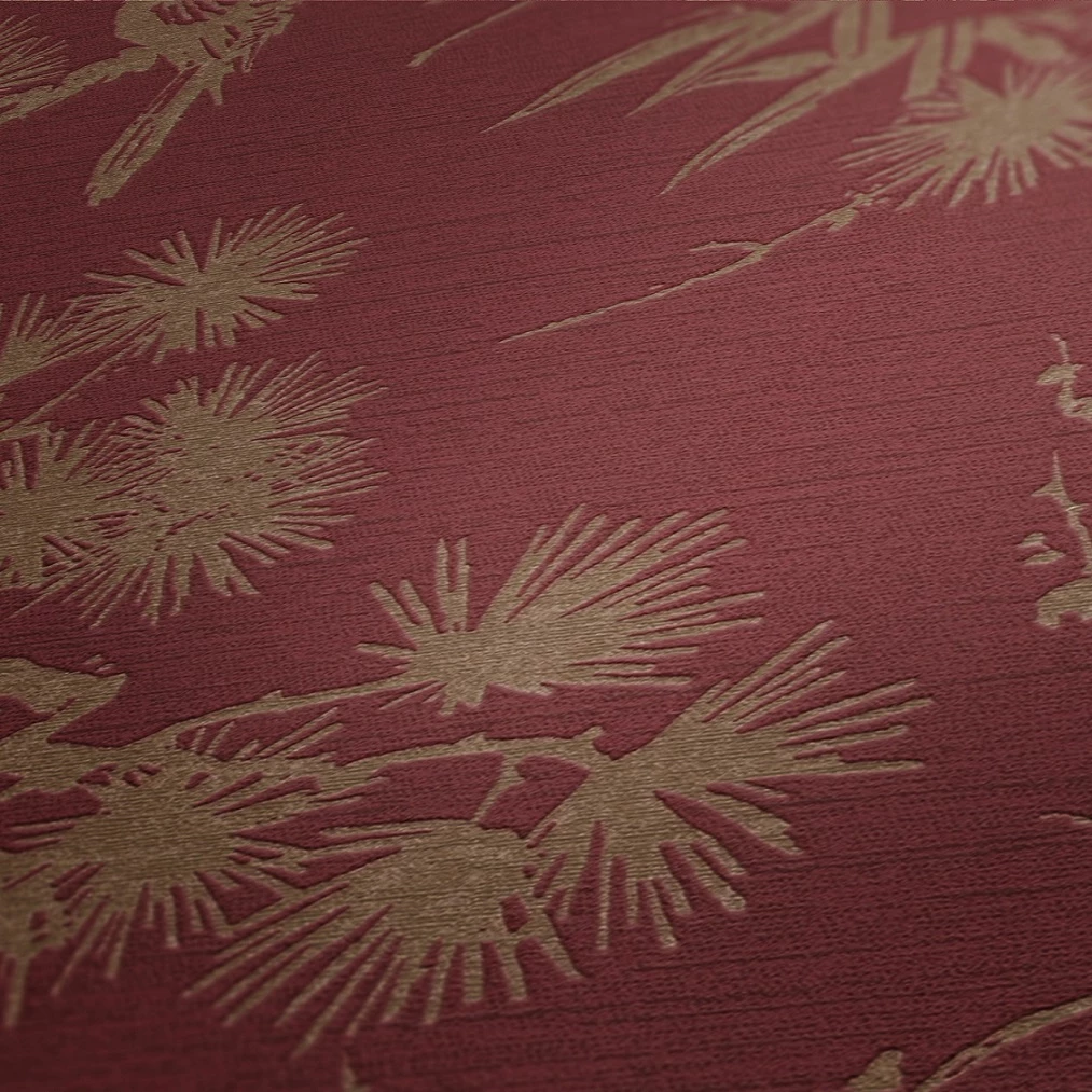 Tapete Vlies Bäume Floral Rot Kupfer Metallic 37867-1 4 Tapete Vlies Bäume Floral Rot Kupfer Metallic 37867-1 – Bild 2