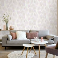 Tapete Vlies Batik Streifen Rosa Beige 10248-05