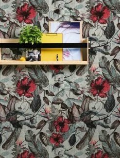 Tapete Vlies Dschungel Blumen Grau Grün 37216-1 -Orex Verkäufe Tapete Vlies Dschungel Blumen grau gruen 37216 1 63202184 4
