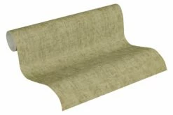 Tapete Vlies Einfarbig Meliert Grün 37334-4