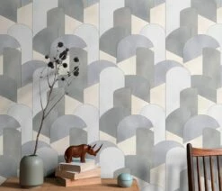 Tapete Vlies Elle Bögen 3D Silber Gold Glitzer 10155-10