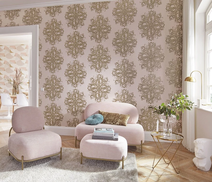 Tapete Vlies Elle Ornament Rosa Glitzer 10154-05 4 Tapete Vlies Elle Ornament Rosa Glitzer 10154-05 – Bild 2