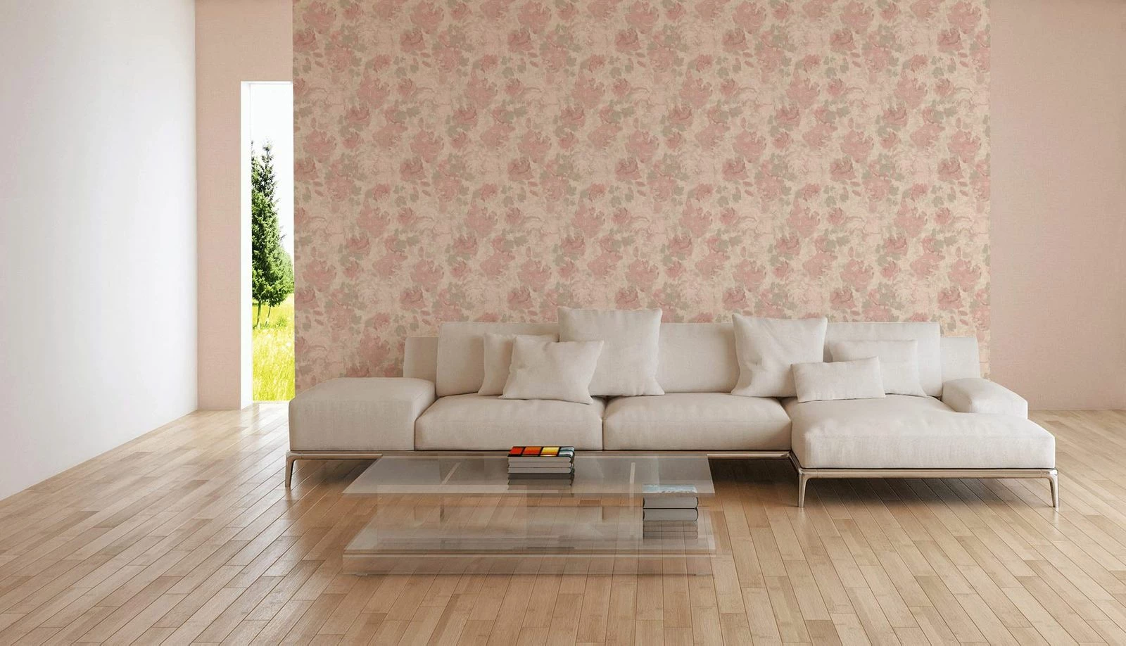 Tapete Vlies Floral Blüten Rosa Beige Character 36772-4 5 Tapete Vlies Floral Blüten Rosa Beige Character 36772-4 – Bild 3