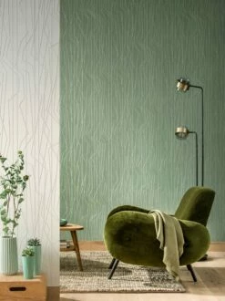 Tapete Vlies Grafik Liniert Grün Glanz 36878-5 -Orex Verkäufe Tapete Vlies Grafik Linien gruen Glanz 36878 5 190785