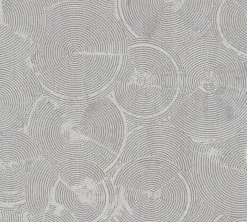 Tapete Vlies Grafisch Kreise Grau Metallic 37900-2