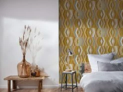 Tapete Vlies Grafisch Rauten Gelb Braun Beige 37533-3 -Orex Verkäufe Tapete Vlies Grafisch Rauten gelb braun beige 37533 3 63204377 3