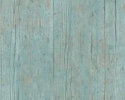 Tapete Vlies Holzbalken Textur Türkis Braun 36487-1