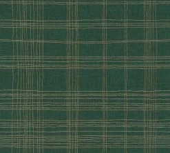 Tapete Vlies Kariert Dunkelgrün Gold Metallic 37919-3