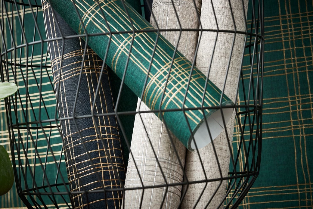 Tapete Vlies Kariert Dunkelgrün Gold Metallic 37919-3 8 Tapete Vlies Kariert Dunkelgrün Gold Metallic 37919-3 – Bild 6