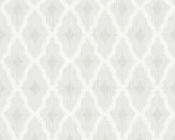 Tapete Vlies Kariert Weiß Grau Tessuto 96197-1